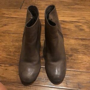 Brown leather BP booties
